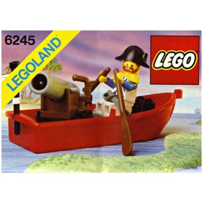 LEGO Piraten 6245 ++ Harbour Sentry ++ Hafenwache ++ Ruderboot mit Kanone