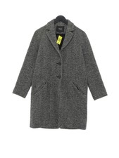 Maje Women's Coat Uk 8 Black Wool