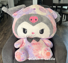 BRAND NEW Sanrio Extra Large Jumbo Kuromi TyeDye Outfit Plush 36"