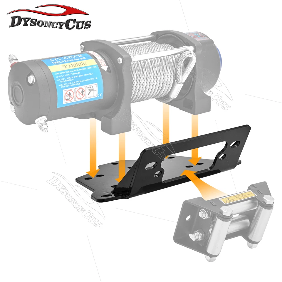 UTV Winch Mounting Plate Bracket Kit Fit Can-Am Maverick 1000R & Turbo 2013-2018 — 第 2/4 张图片