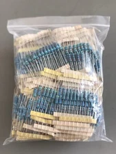 1000pcs 100 Values 1W 1% Metal Film Resistor Assortment Kit 1Ω- 1MOhm