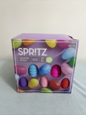 Spritz Target Easter Eggs 200 Count Refillable Plastic BPA Free Mixed