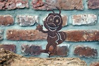 Gartenfigur Biene Edelrost Gartenstecker Rostfigur Rostdeko Gartendeko Landhaus