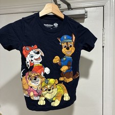 Paw Patrol Nickelodeon T Shirt Navy Blue Chase Marshall Rubble Sky Boy 5T