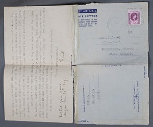 MayfairStamps Leeward Islands 1950 to Sheepscombe England Aerogramme aaz_14689