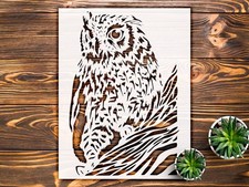 Intricate Owl Silhouette Stencil for Unique Crafting Projects - StencilAir