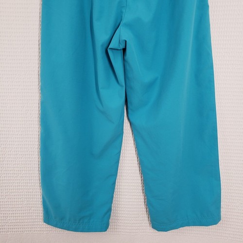 Vintage Y2k Nike Track Pants Womens Large Blue Cropped Athletic Warm Up Swoosh - Picture 17 of 20