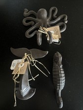 Cast Iron Seahorse 5  Wall Hook Nautical Beach Ocean Home Decor N8 