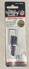 Snappy 1/4 in. Tapered Plug Cutter 1/4 Quick Change Chuck MADE IN USA Chamfered