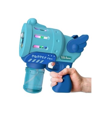 Bubble Gun, 10-Hole Angel Bubble Maker with Lights