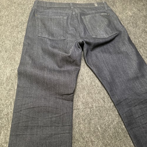 7 Seven For All Mankind Jeans Mens 32x32 Slimmy Straight Dark Wash Premium $198 - Picture 16 of 18