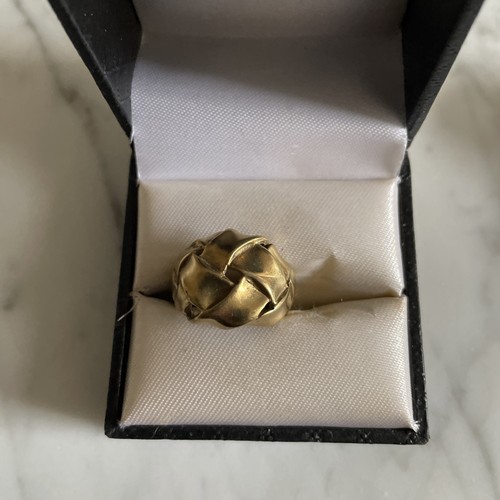 VTG Solid Brass Ornate Ring SZ 9.5