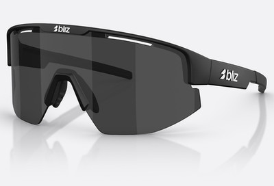 BLIZ MATRIX Herren/Damen Sport Sonnenbrille mit Seitenschutz HYDRO MATTSCHWARZ/RAUCHFARBEN