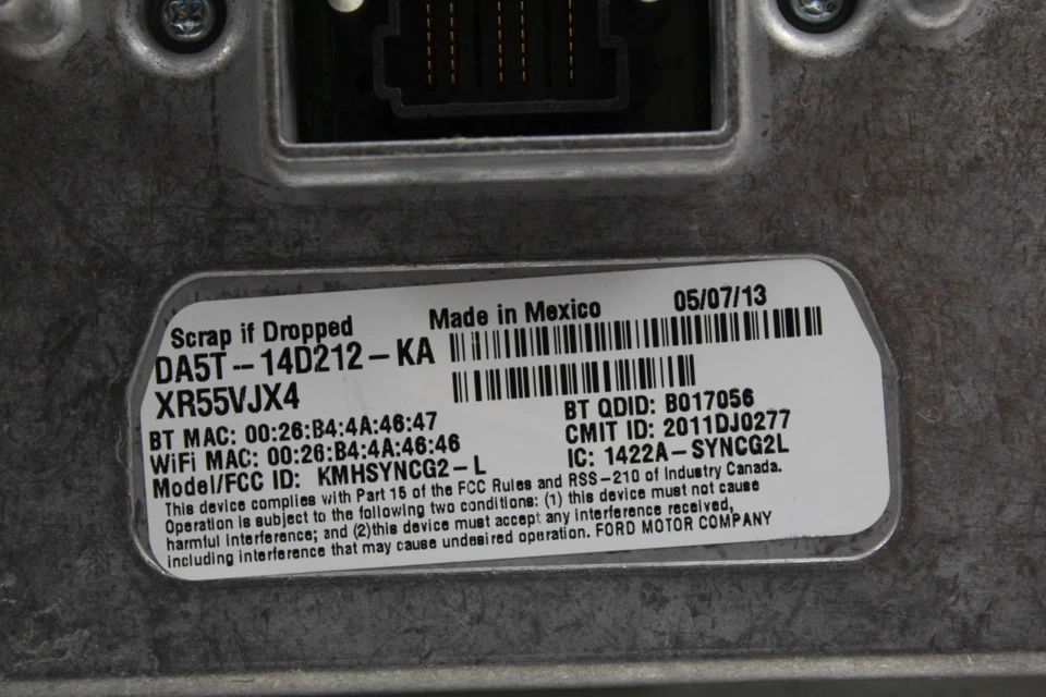 Chasis ECM Comunicación Reconocimiento de voz 2014-2018 Ford Transit Connect 39182 Foto 3 de 4