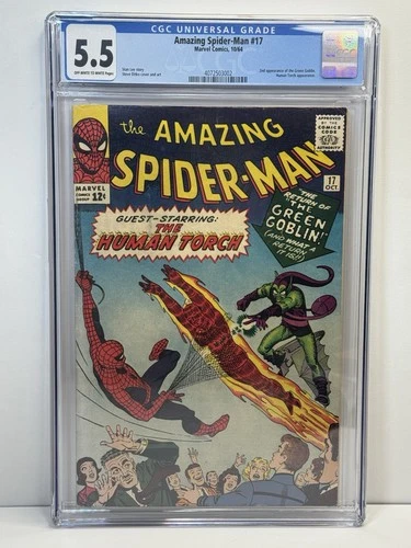 The Amazing Spider-Man #17 CGC 5.5 2nd Appearance Green Goblin Steve Ditko Art