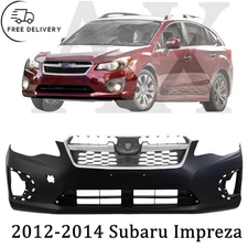 Front Bumper Cover Fascia & Grille Assembly Kit For 2012-2014 Subaru Impreza