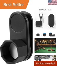Sleek Black Magnetic Chalk Holder - Octagonal Design for Billiards Enthusiasts