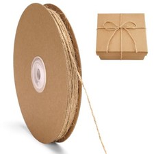 328FT Jute Twine 1.5mm 2 Ply Natural Craft Twine String for 1.5MM 328FT Brown