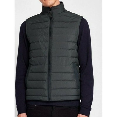   Ted Baker Walkers Quilted Down Gilet Vest Men's Size 4 Grey