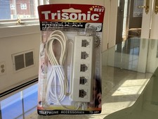 Trisonic 5-Outlet Modular Jack TS-107 Telephone Line Splitter Cable