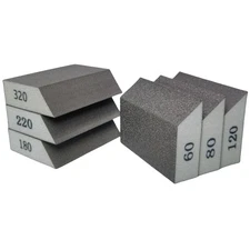 6 Pack Single Sanding Sponge Set - 60/80/120/180/220/320 Grit Sanding Blocks ...