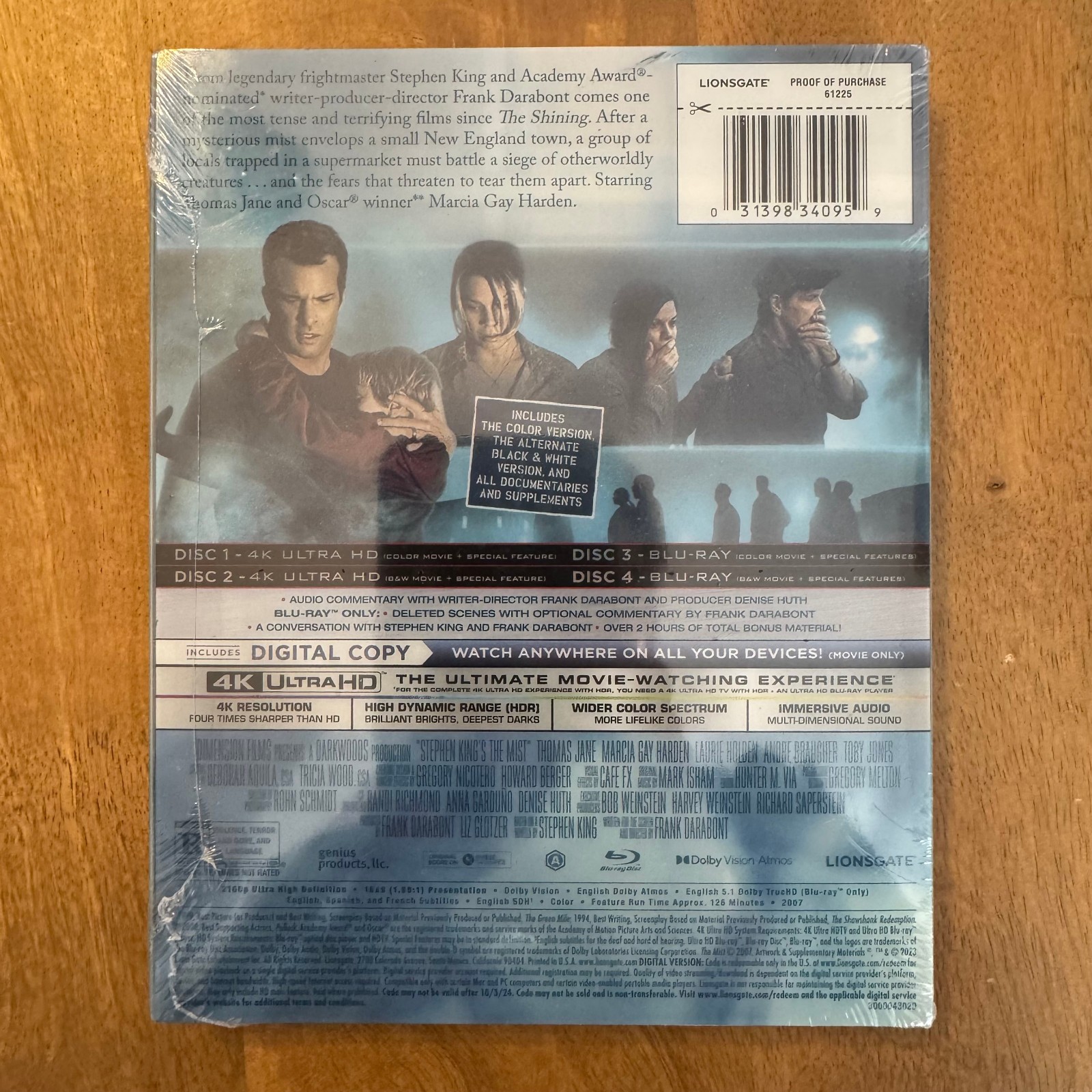 The Mist (4K UHD/Blu-ray, 2007) OOP/MINT/SEALED LE Steelbook Horror SHIPS IN BOX