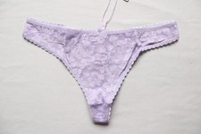 Savage X Fenty Women's Lavish Lace Thong Panty ZG3 Purple Lavender Medium NWT