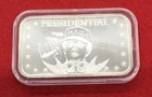 Trump Presidential O G Silver Bar - 1 Troy Ounce, .999 Pure Silver W/ Case