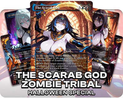The Scarab God Zombie Tribal | Zombie Waifus | Halloween Special (10 Cards)