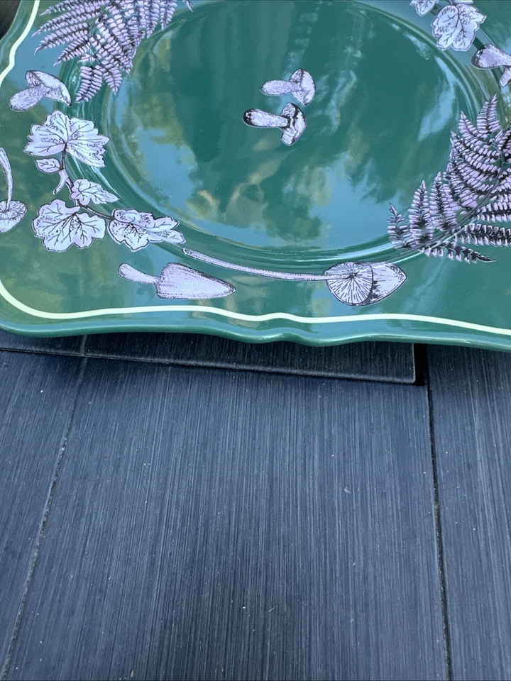 Anthropologie Elon Dinner Plates 2 Mushroom Woodland Stoneware Collectible Retir - Image 4 of 4