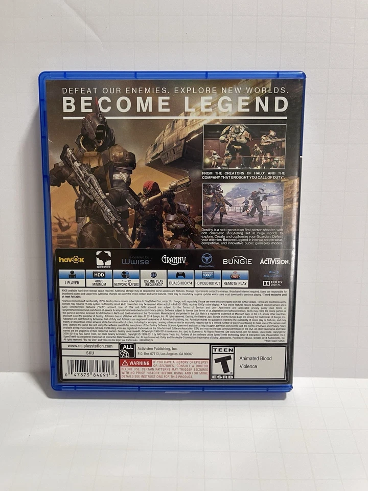 PS4 Destiny (Sony Playstation 4) Complete & Tested - - Image 2 of 3