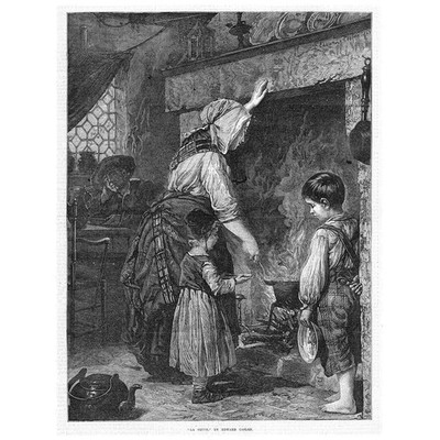 EDWARD CASLON La Soupe - Antiker Druck 1871