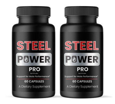 Steel Power Pills for Men Performance 120 Capsules, SteelPower Supplement 2 Pack