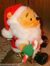 Disney 8" Holiday Christmas POOH Beanbag Plush 2000 - Collectible With Tags