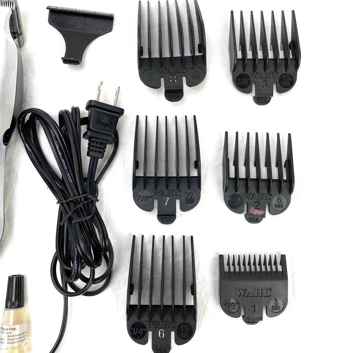WAHL MC3 Precision Clippers Kit Complete w/ 10 Clips, Manual
