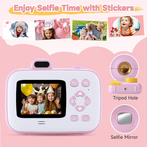Kids Camera Instant Print 12MP 1080P Digital Cameras Gift Toys for Girls Boys - Picture 7 of 12