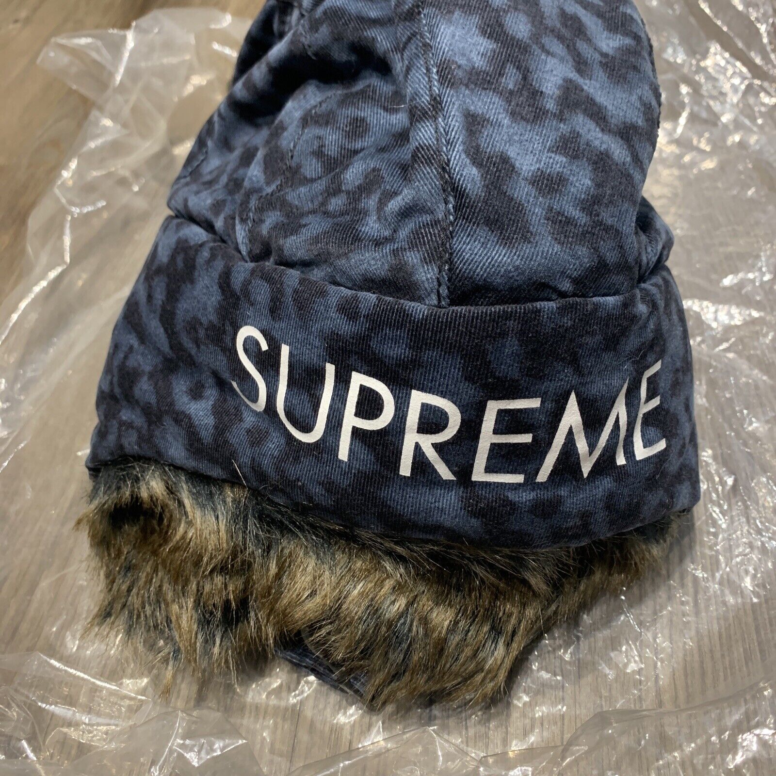 Supreme Script Logos Trooper Hat Size S/M Blue FW14 Supreme New York 2014 DS