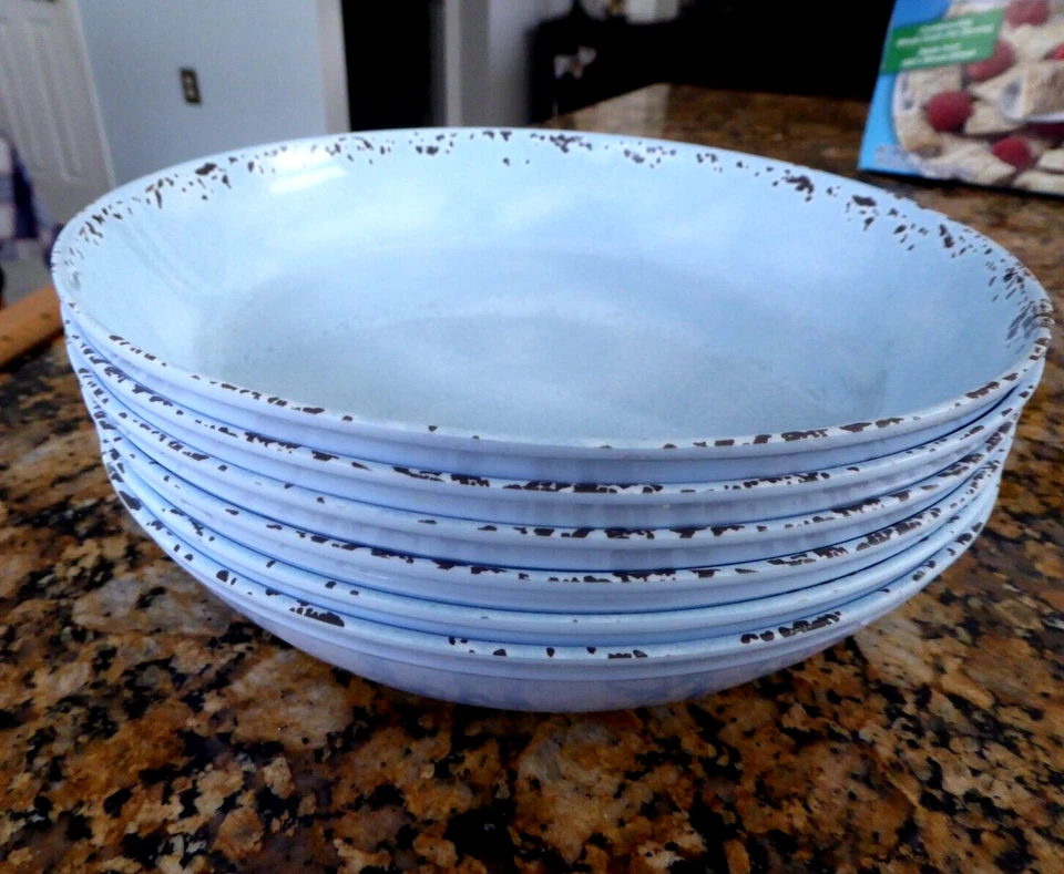 Tommy Bahama Cuencos - Azul Rústico - Melamina - Juego de CINCO - Excelente Estado Foto 2 de 4