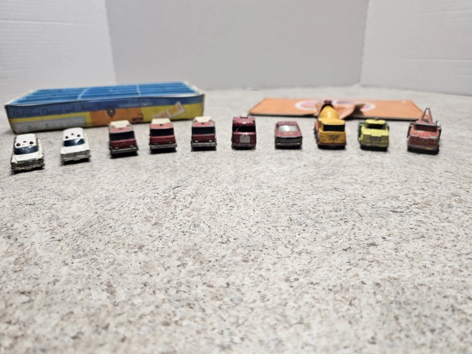 Винтажный спичечный коробок пожарно-спасательный лот с футляром 10 автомобилей - Изображение 3 из 4