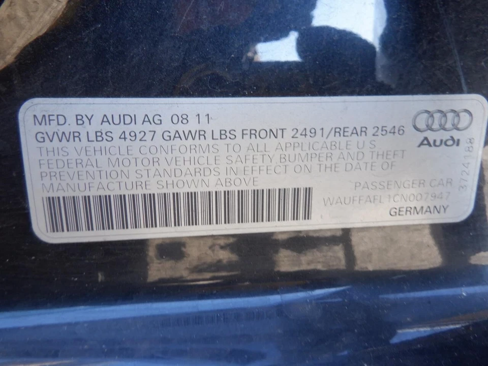 Used Fuel Injection Throttle Body fits: 2012 Audi A4 2.0 Grade A Foto 3 de 4