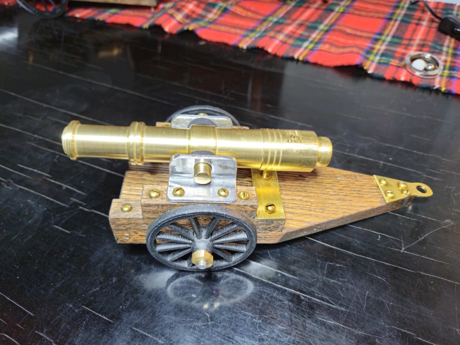 Black Powder Signal Cannon Brass Bronze Cannon USA 10.5 inches long