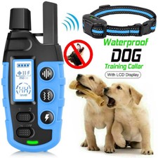 Dog Shock Training Collar Rechargeable Remote Control Waterproof IP67 1100 Yards