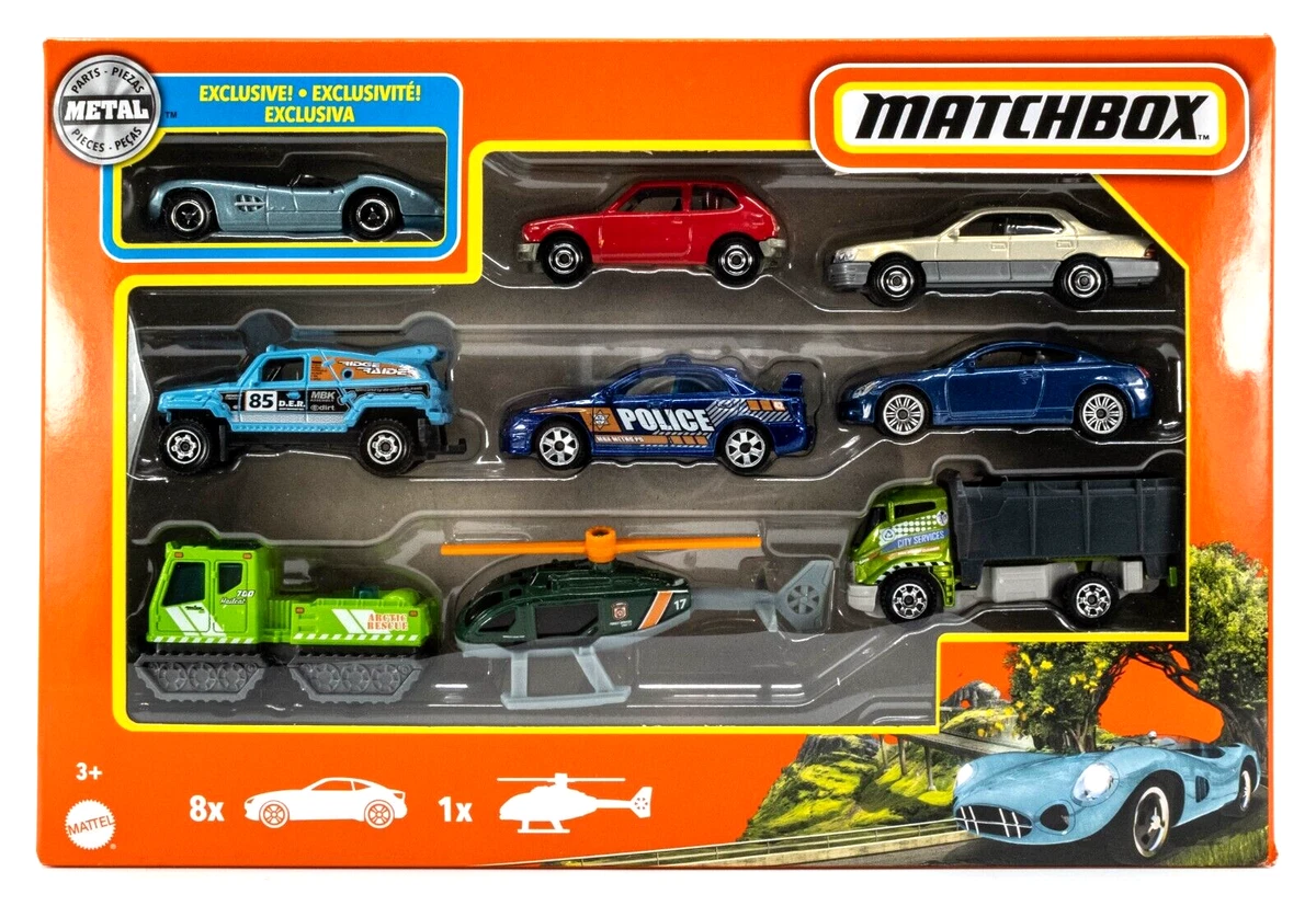 2021 Matchbox Confezione Da 9 Con Esclusiva Chevy Chevelle ROSSA | VANTOM FOREST RANGER | FSB - Foto 5