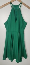 Lulus Women's Sz. S Green Mini Key Hole Racerback Dress