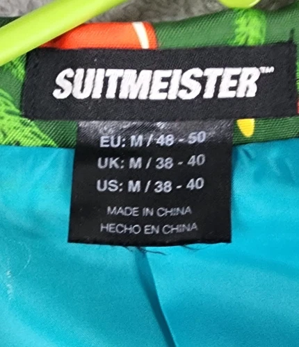 SuitMeister Jacket Mens Medium Green Two Button Long Sleeve Christmas Blazer image 4