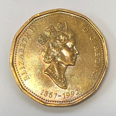 016] 1992 Canada 1 Dollar - Elizabeth II Canadian Confederation