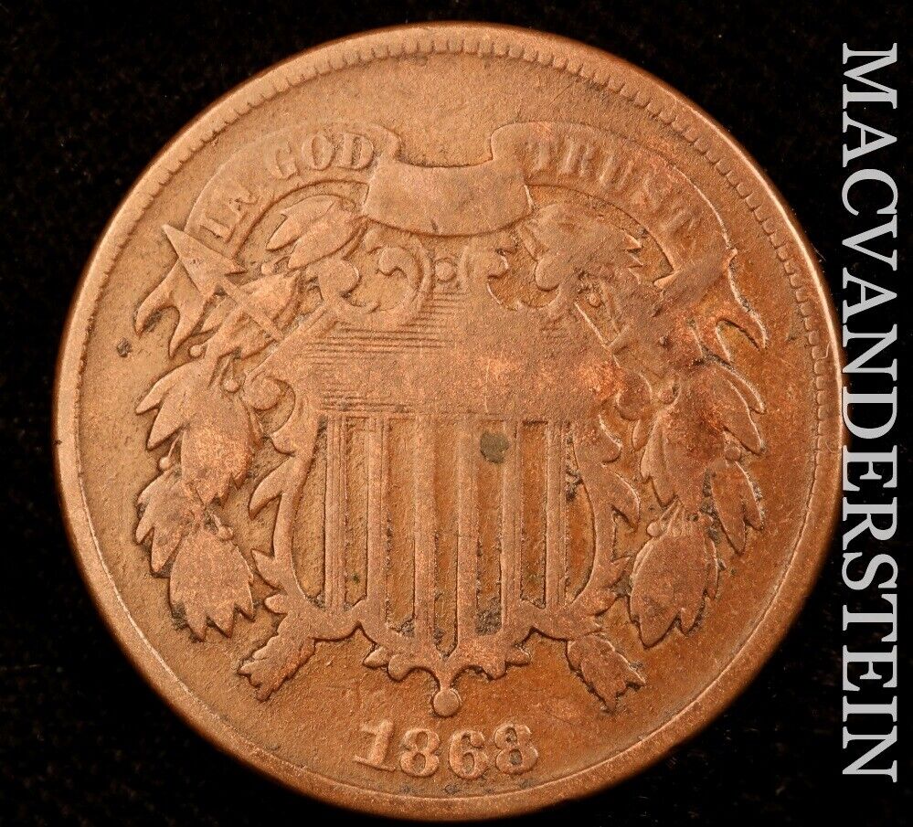 1868 Two Max 81% OFF Cent- Scarce #F3431 Better Date Year-end gift