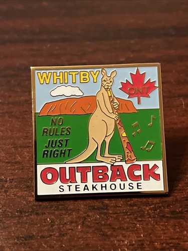 Outback Steakhouse Whitby Ontario Canada Kangaroo Lapel Hat Pin