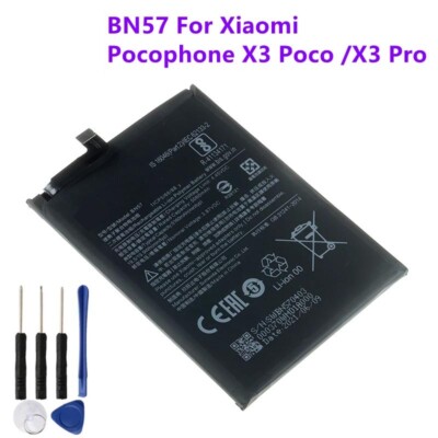 BN57 5160mAh Phone Replacement Battery for Xiaomi Pocophone X3 Poco X3 Pro Tools