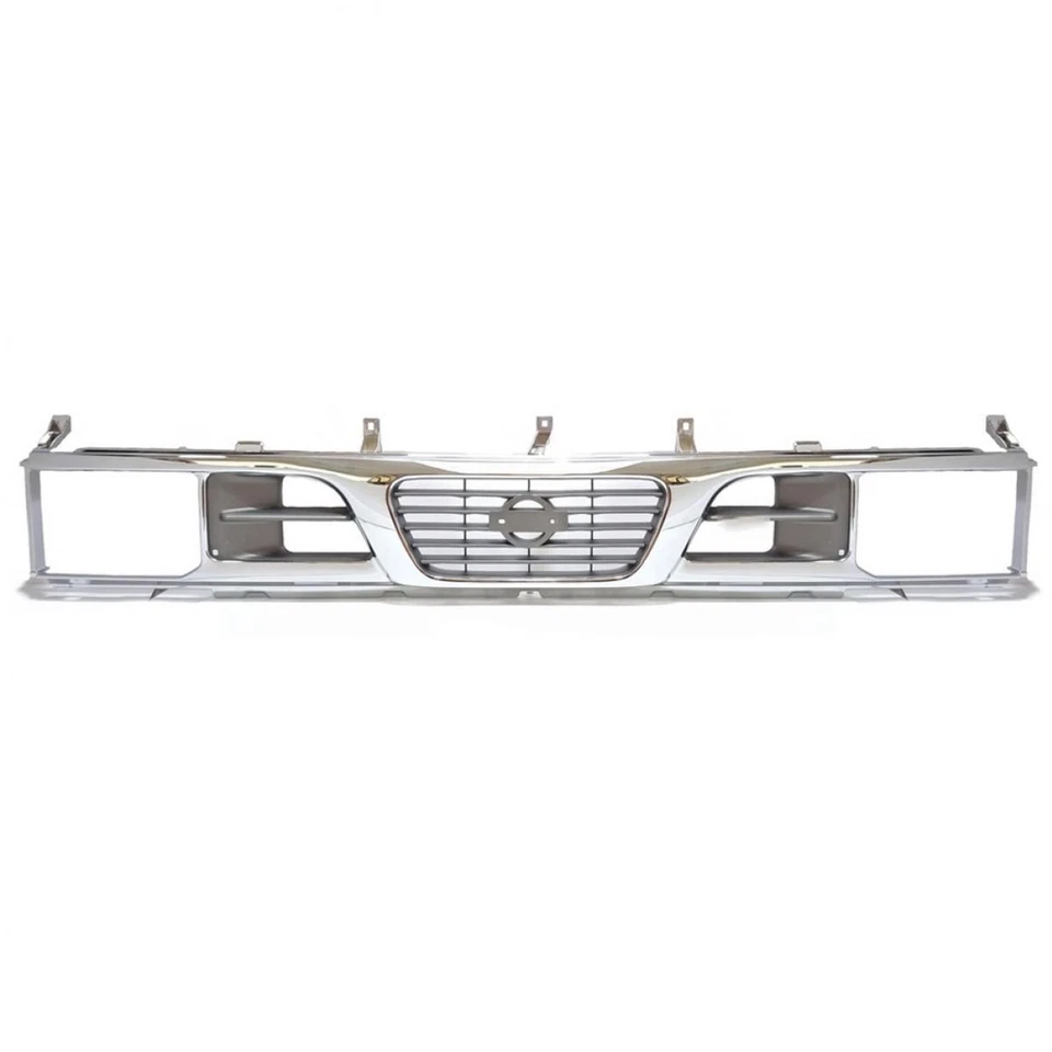 Front Grille Chrome Cover Fit Nissan Datsun Navara D21 1995-1997 Pickup - Image 3 of 4